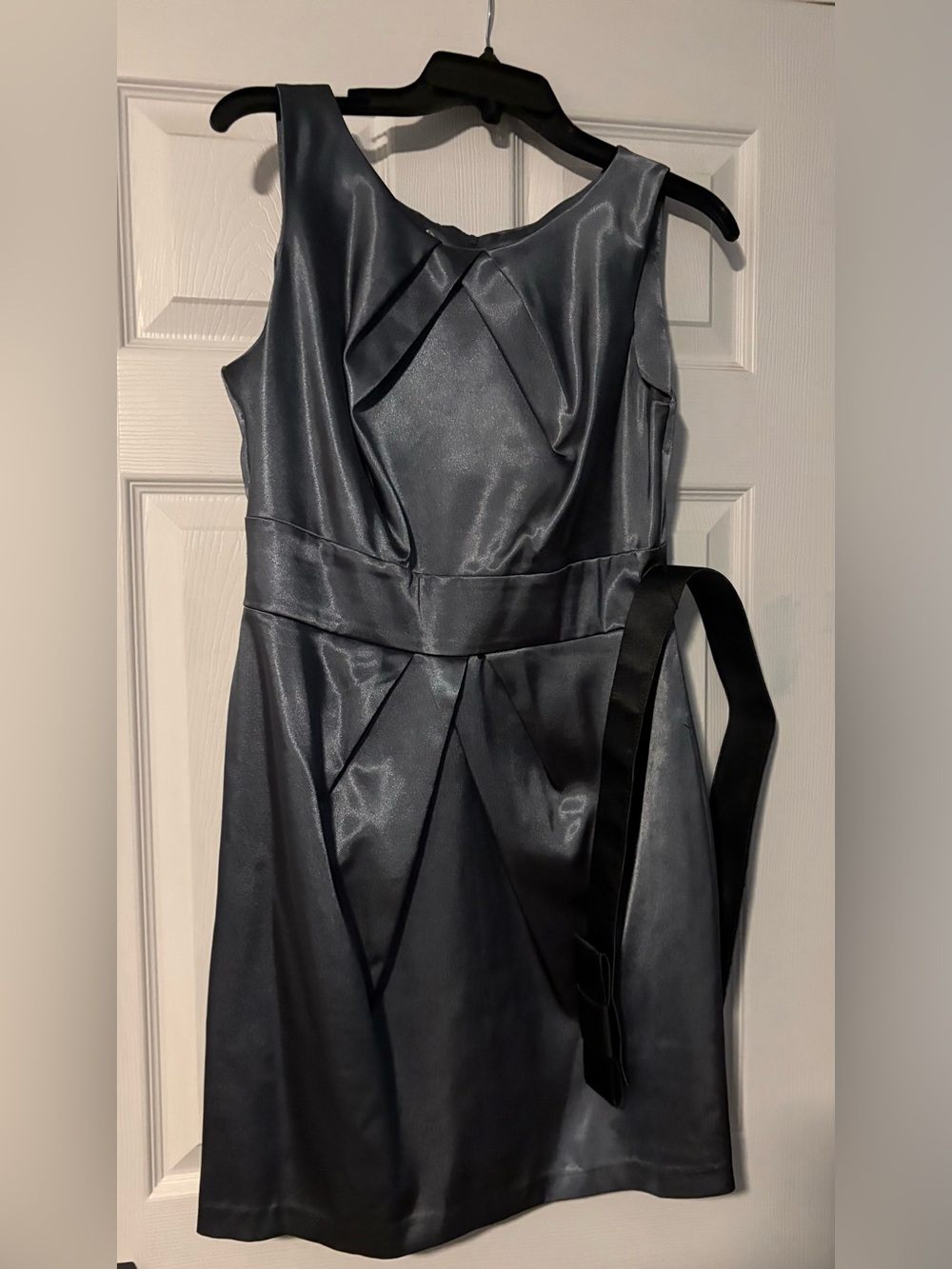 Y2K Dark Gray Satin Dress